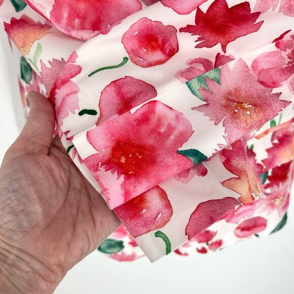 Staccato Callie Open Front Floral Blazer SZ S Pink Peach Green White Lined - Picture 6 of 11